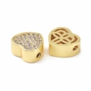 Pakabukas, 18K paauksuotas, su cirkoniais, 8.8x9.5x4.4mm