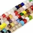 Kristalai 8x8mm, mix, juosta ~50vnt.