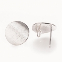 Nerūdijančio plieno  auskarų ruošiniai, dengta platina, 20x3mm 
