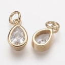 Pakabukas paauksuotas 18K auksu, AAA klasės cirkonis, 11.5x7x4mm