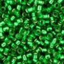 Toho biseris TR-15-27B Silver-Lined Grass Green