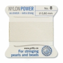 Griffin NylonPower, balti, Dydis nr.8 (0,80mm), su 1 adata, 2 metrai