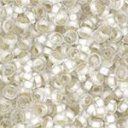 TOHO - Demi Round 11/0 2.2mm TN-11-PF21F PermaFinish - Silver-Lined Frosted Crystal