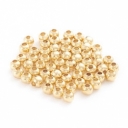 Nerūdijančio plieno spaustukai-intarpai, auksuoti, 3x2,5mm, ~250vnt pakuotė