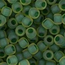 Toho biseris TR-08-242F 8/0 Inside-Color Frosted Jonquil/Emerald-Lined 