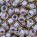 Toho biseris TR-08-926 8/0  Inside-Color Lt Topaz/Opaque Lavender-Lined