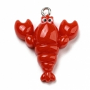 Lobsteris, vėžys, su kilpele, 29x24x8mm