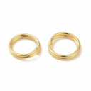 Žiedeliai dvigubi nerūdijančio plieno paauksuoti 18K,4x1mm, pakuotė 50vnt.