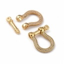 Užsegimas su cirkoniais, paauksuotas 16K, 22x19.5x6mm