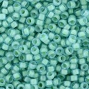 Toho biseris TR-15-954F 15/0 Inside-Color Frosted Aqua/Lt Jonquil-Lined