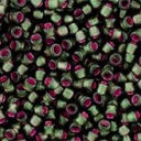 Toho biseris TR-15-2204 15/0 Dyed Silver-Lined Pink Frosted Olivine