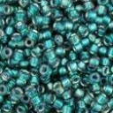Toho biseris TR-15-270 15/0 Inside-Color Crystal/Metallic Teal-Lined 