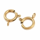 Nerūdijančio plieno užsegimas, paauksuotas 14K, 16.5x12x2.5mm