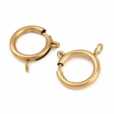 Nerūdijančio plieno užsegimas, paauksuotas 18K, 21x16x2.5mm 