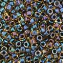 Toho biseris TR-15-245 15/0 Inside Color Rainbow Jonquil/Jet Lined