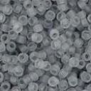 Toho biseris TR-15-9F 15/0 Transparent Frosted Lightt Gray