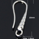 Auskarų kabliukai sidabruoti 20mm