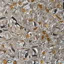 Preciosa Twin - 50g. originali pakuotė, 2,5x5mm, Skaidrūs su aukso folija