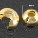 Spaustuku paslepejai aukso spalvos 5mm. Pakuotė 20vnt.