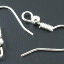 Auskaru kabliukai sidabro spalvos 19mm