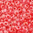 Toho biseris TR-11-341 11/0 Inside Crystal/Tomato Lined