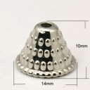 Kepurėlė sidabro spalvos 10x14mm