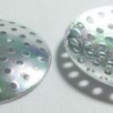 Perforuotas diskas sidabro spalvos 29mm