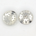 Perforuotas diskas sidabro spalvos 20mm