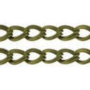 Grandinėlė žalvario spalvos, matuojama,  žiedelis:5x7mm. 1 metras