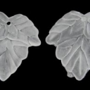 Lapelis akrilinis baltas 24x22,5mm