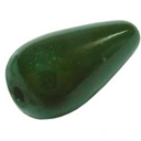 Akrilinis karoliukas, 15x8mm, žalias, žvilgantis