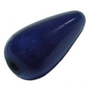 Akrilinis karoliukas, 15x8mm, mėlynas