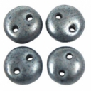 CzechMates Lentil 6mm, Matte Hematite