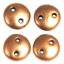CzechMates Lentil 6mm, Matte Metallic Flax