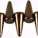 Spike karoliukas, 4x10mm, Dark Bronze 
