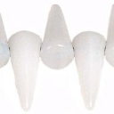 Spike karoliukas, 5/13mm, Alabaster