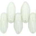 Dagger karoliukas 2,5/6mm, Luster Opaque White- Blizgus nepermatomas baltas
