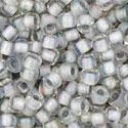 Toho biseris TR-11-261 11/0  Inside-Color Rainbow Crystal/Gray Lined