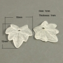 Lapelis akrilinis baltas 15x16mm 