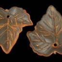 Lapelis akrilinis oranžinis skaidrus 24x22,5mm