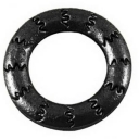 Žiedas juodos spalvos 17mm, 2mm pločio / 