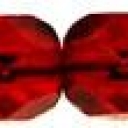 Briaunuoti karoliukai - Firepolished, Siam Ruby, 6mm