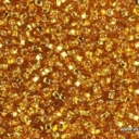 PRECIOSA rocailles.Originali 50 g pakuotė. 10/0 dydis. rudas gintaro skaidrus su folija