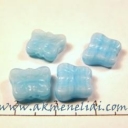 Čekiško stiklo karoliukas drugelis žydras 11x10mm